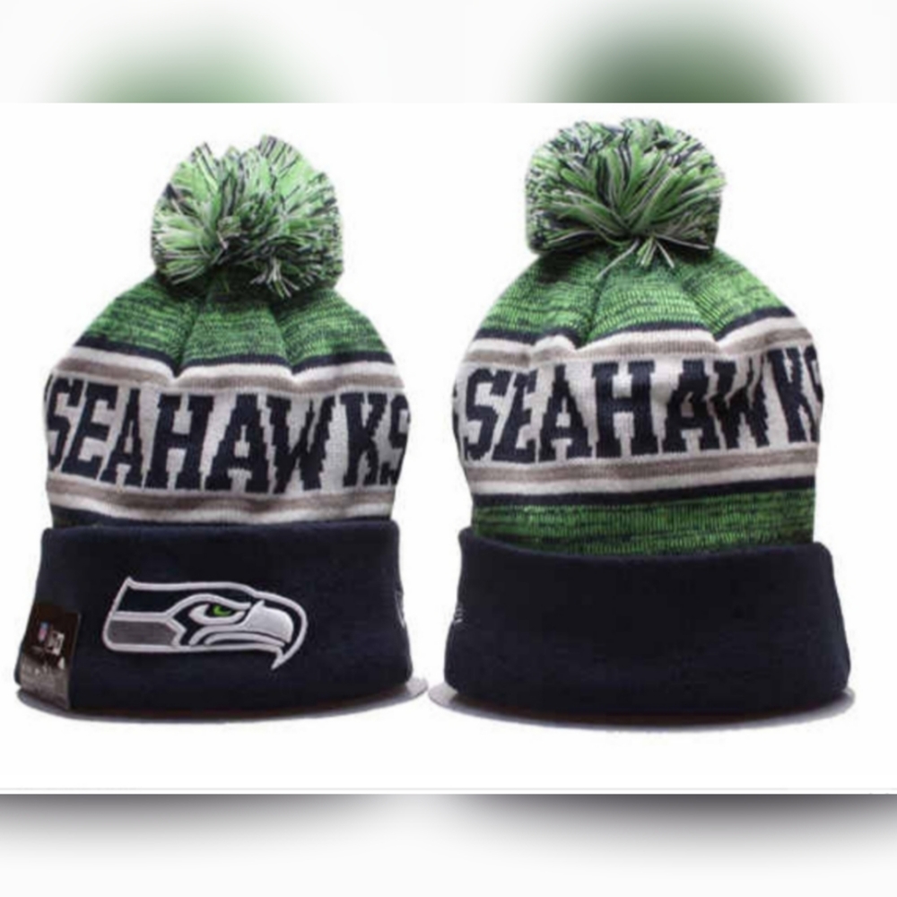 Seattle Seahawks Winter Pom Knit Beanie